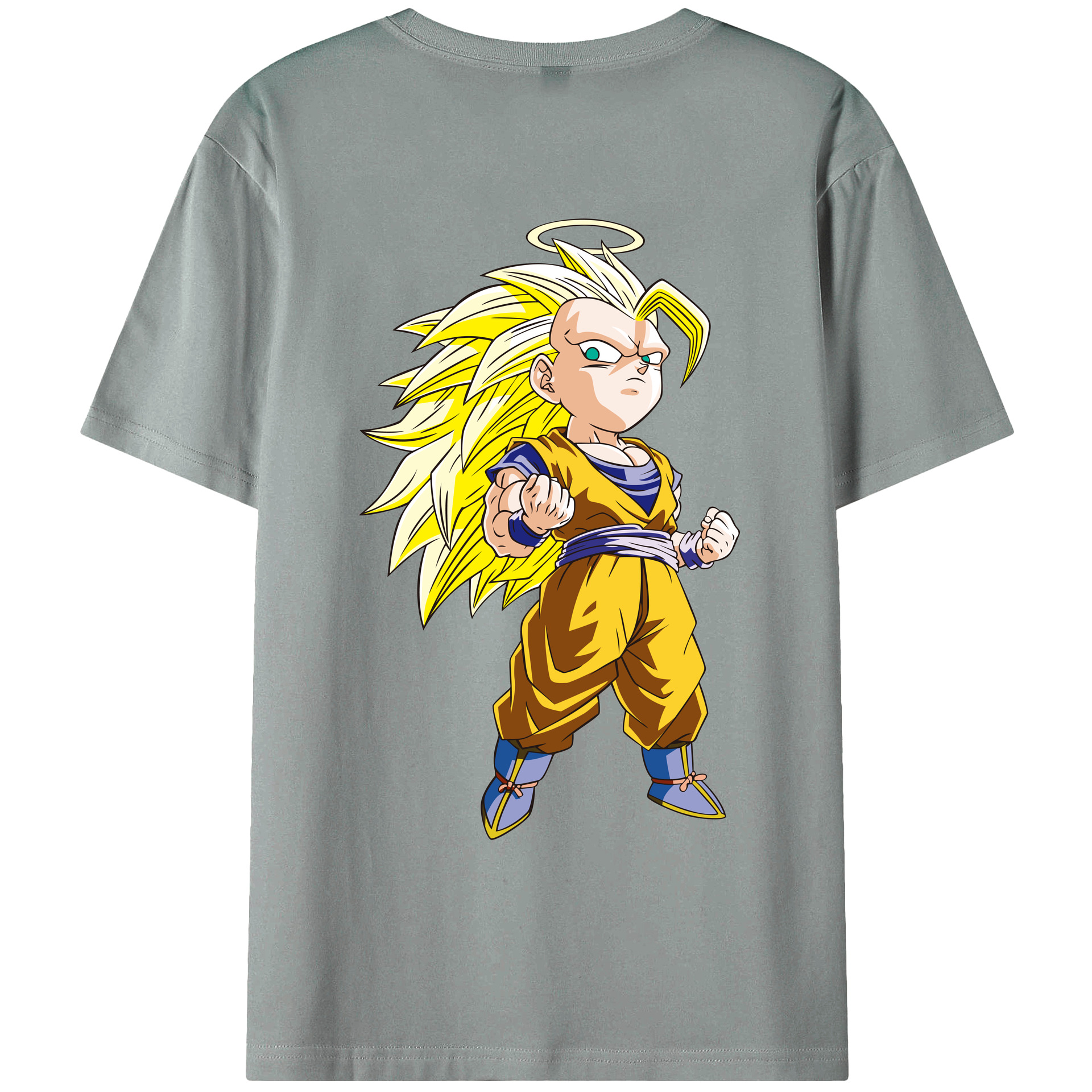 （画像用） ドラゴンボール 孫悟空（そん ごくう）Son Goku カカロット DRAGON BALL Kakarotto 綿100％ メンズ半袖Tシャツ（バックプリント） 通気性